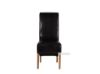 Picture of  [FLOOR MODEL CLEARANCE] RIVERLAND Upholstery Dining Chair in Black/Brown (Solid Oak)