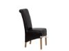 Picture of  [FLOOR MODEL CLEARANCE] RIVERLAND Upholstery Dining Chair in Black/Brown (Solid Oak)