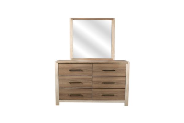 Picture of  [FLOOR MODEL CLEARANCE]  MERMAID 6-Drawer Dresser with Mirror 