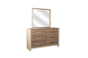Picture of  [FLOOR MODEL CLEARANCE]  MERMAID 6-Drawer Dresser with Mirror 