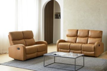 Picture of  [FLOOR MODEL CLEARANCE]  RUTH 3 Seater Recliner Sofa (3RR)Manual Reclining