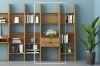 Picture of  [FLOOR MODEL CLEARANCE]   URBAN 200x60cm 2-Drawer Bookshelf Wall System (Oak Colour)
