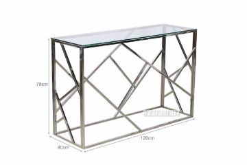 Picture of  [FLOOR MODEL CLEARANCE]  LELLA Rectangle Clear Glass Hall Table 