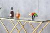Picture of  [FLOOR MODEL CLEARANCE]  DIAMOND 120 Glass Top Console Table with Golden Stainless Frame 