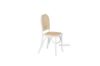 Picture of  [FLOOR MODEL CLEARANCE] SYDNEE Solid Beech Rattan Back and Seat Dining Chair (White) 