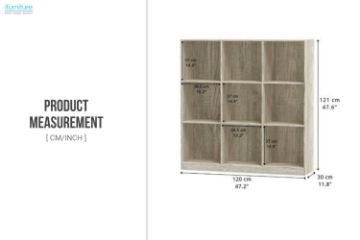 Picture of  [FLOOR MODEL CLEARANCE] MOOK 121x120cm Bookshelf 