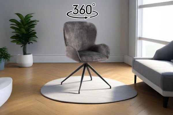 Picture of  [FLOOR MODEL CLEARANCE]  DUMBO 360° Swivel Dining Chair (Grey) 