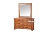 Picture of  [FLOOR MODEL CLEARANCE]  FOUNDATION 6-Drawer Dresser with Mirror (Rustic Pine)