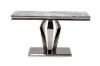 Picture of  [FLOOR MODEL CLEARANCE]  OPERA 140 Marble Top Stainless Steel Console Table