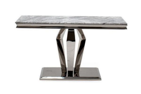 Picture of  [FLOOR MODEL CLEARANCE]  OPERA 140 Marble Top Stainless Steel Console Table