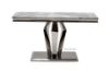 Picture of  [FLOOR MODEL CLEARANCE]  OPERA 140 Marble Top Stainless Steel Console Table