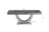 Picture of NUCCIO 180 Marble Top Stainless Steel Dining Table (Dark Grey)