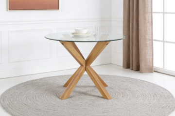 Picture of POLO Glass Round Dining Table - D120