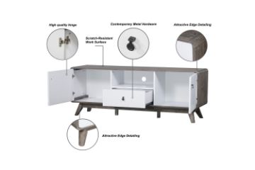 Picture of DEVIN 148 TV Unit (Grey Oak&White)