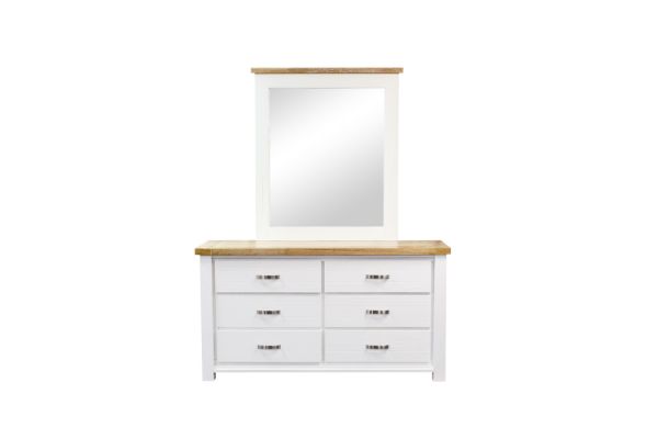 Picture of BRAMPTON 6-Drawer Solid Wood Dresser with Mirror