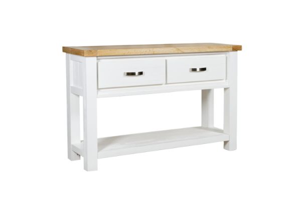 Picture of BRAMPTON 2-Drawer Solid Wood Console Table with Shelf