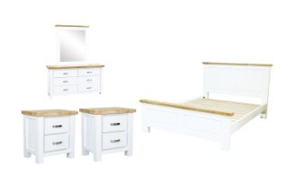 Picture of BRAMPTON Solid Wood Bedroom Combo Set in Queen Size - 5PC Combo