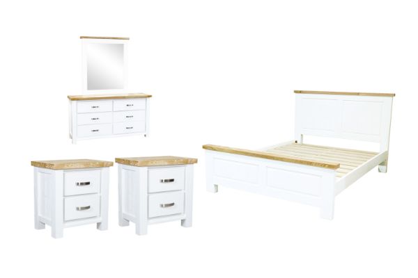 Picture of BRAMPTON Solid Wood Bedroom Combo Set in Queen Size - 5PC Combo