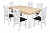Picture of BRAMPTON 7PC Solid Wood Dining Set with Vegan Leather Seat Chairs - 180 Table