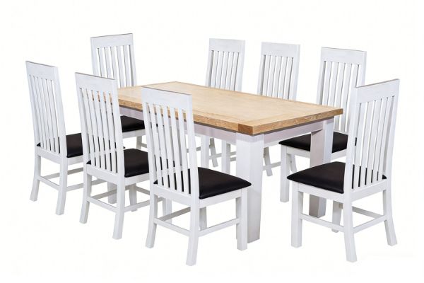 Picture of BRAMPTON 9PC Solid Wood Dining Set - 210 Table