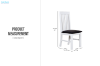 Picture of BRAMPTON 9PC Solid Wood Dining Set with Vegan Leather Seat Chairs - 210 Table