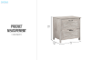 Picture of BALEN 2-Drawer File Cabinet (Washed Grey)