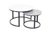 Picture of RADIUS Sintered Stone Table Top Nesting Coffee Table (Off White&Grey)