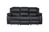 Picture of MARVIN Air Leather Manual Reclining Sofa Range (Black) - 3RRC+2RRC+1R Sofa Set