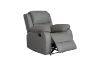 Picture of MARVIN Air Leather Manual Reclining Sofa Range with LED & Console & Wireless Charger (Grey)