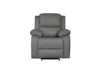Picture of MARVIN Air Leather Manual Reclining Sofa Range (Grey) - 1 Seat Recliner Chair (1R)