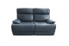 Picture of SOMIA Top-Grain Leather Manual Reclining Sofa Range (Dark Blue) - 3RR + 2RR Sofa Set