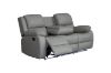 Picture of MARVIN Air Leather Manual Reclining Sofa Range (Grey) - 3RRC+2RRC+1R Sofa Set