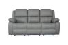Picture of MARVIN Air Leather Manual Reclining Sofa Range (Grey) - 3RRC+2RRC+1R Sofa Set