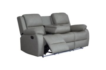 Picture of MARVIN Air Leather Manual Reclining Sofa Range (Grey) - 3RRC+2RRC Sofa Set
