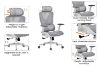 Picture of NOEMI Premium High Back Office Chair with Seat Slider (Grey)