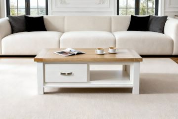 Picture of BRAMPTON 1-Drawer Solid Wood Coffee Table