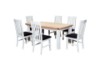 Picture of BRAMPTON 180/210 7PC/9PC Solid Wood Dining Set with Vegan Leather Seat Chairs