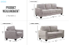 Picture of ANTONIA 3/2/1 Seater Fabric Sofa Range (Grey) 