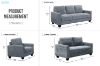 Picture of ANTONIA 3/2/1 Seater Fabric Sofa Range (Blue) 