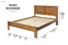 Picture of BAYARD Solid Pine Wood Bed Frame - Queen