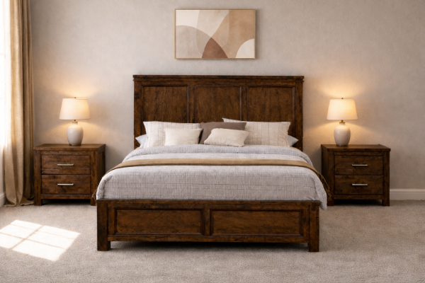 Picture of VENTURA 3PC Oak Bedroom Combo in Queen/Super King Size