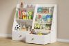 Picture of BLAINE 3-Tier Bookshelf and Toy Storage Cabinet with 2 Drawers (90x90cm)