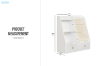 Picture of BLAINE 3-Tier Bookshelf and Toy Storage Cabinet with 2 Drawers (90x90cm)