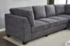 Picture of LIBERTY PREMIUM Chenille Fabric Sectional Sofa with Storage Ottoman (Dark Grey)