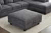 Picture of LIBERTY PREMIUM Chenille Fabric Sectional Sofa with Storage Ottoman (Dark Grey)