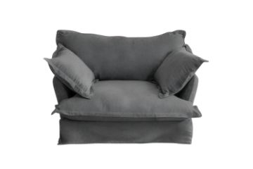 Picture of CAVINAS 3.5/2.5/1.5 Seater Fabric Sofa Range (Dark Grey) - 1.5 Seater