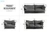 Picture of CAVINAS 3/2/1 Seater Fabric Sofa Range (Dark Grey) - 3 Seater