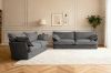 Picture of CAVINAS 3/2/1 Seater Fabric Sofa Range (Dark Grey) - 3+2 Sofa Set