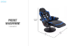Picture of ZESTIE 360° Swivel Adjustable Height Massage Gaming Recliner Chair with Cupholder and Side Pocket (Blue & Black)