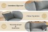 Picture of CAVINAS 3.5/2.5/1.5 Seater Fabric Sofa Range (Grey) - 1.5 Seater